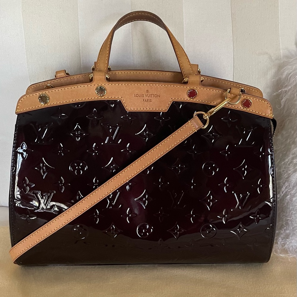 LOUIS VUITTON Monogram Vernis Brea MM Handbag